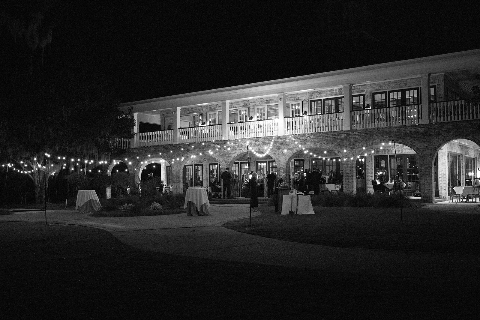 the outdoor reception space 