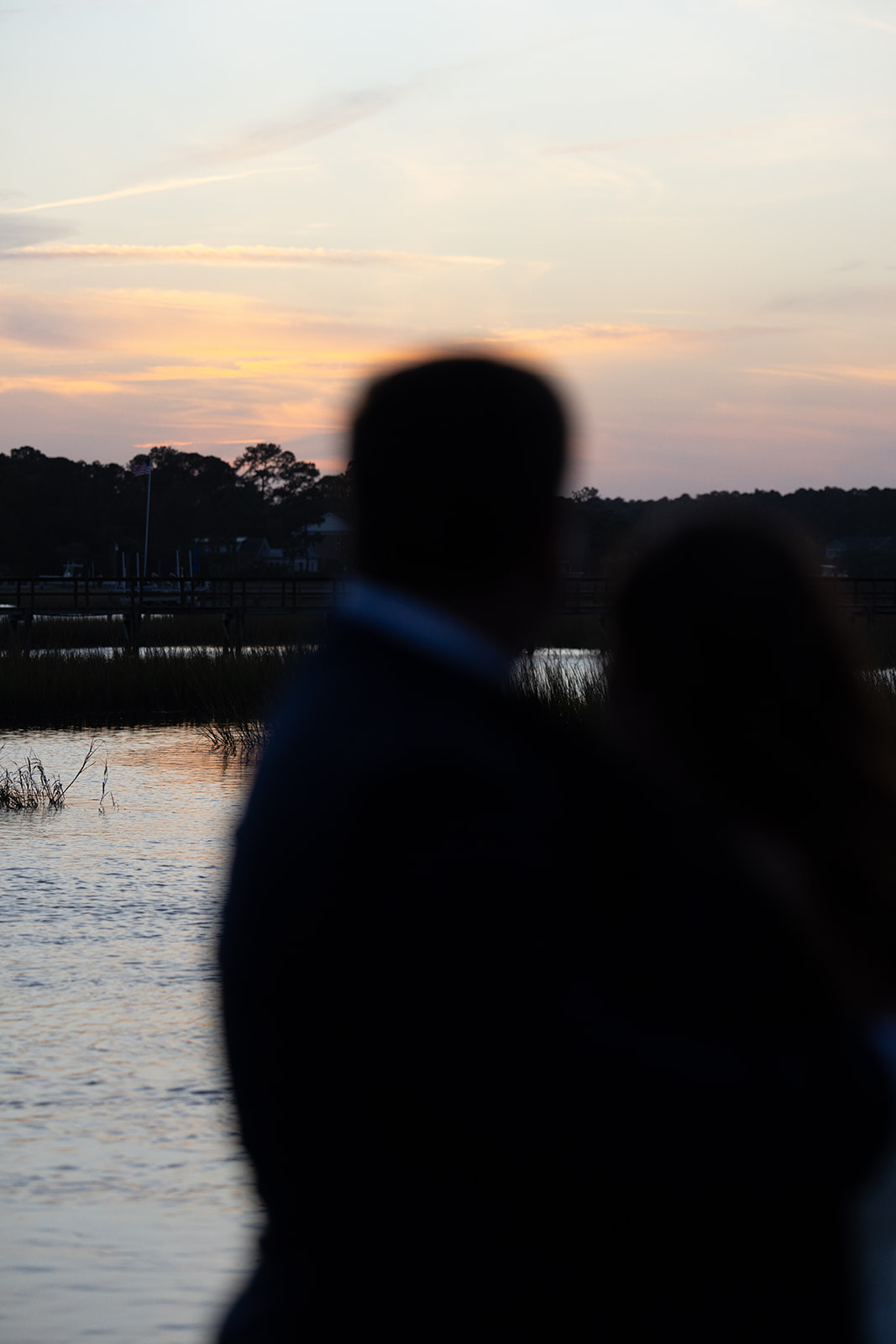 sunset bridal portraits 