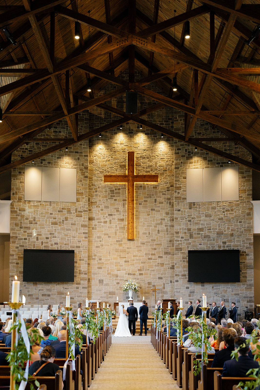 the church ceremony taken by a Greenville wedding photographer