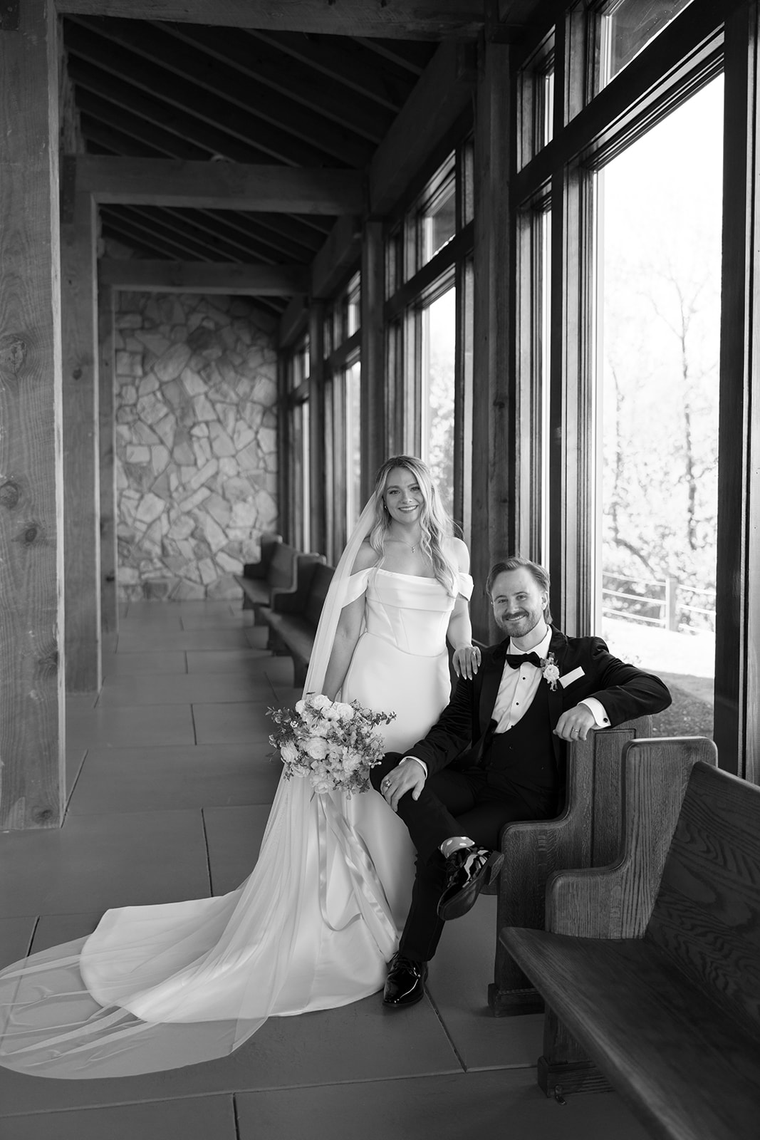 stunning bride and groom at Glassy Chappel