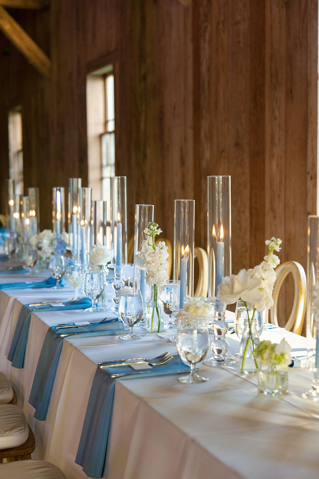 stunning candlelit wedding reception table