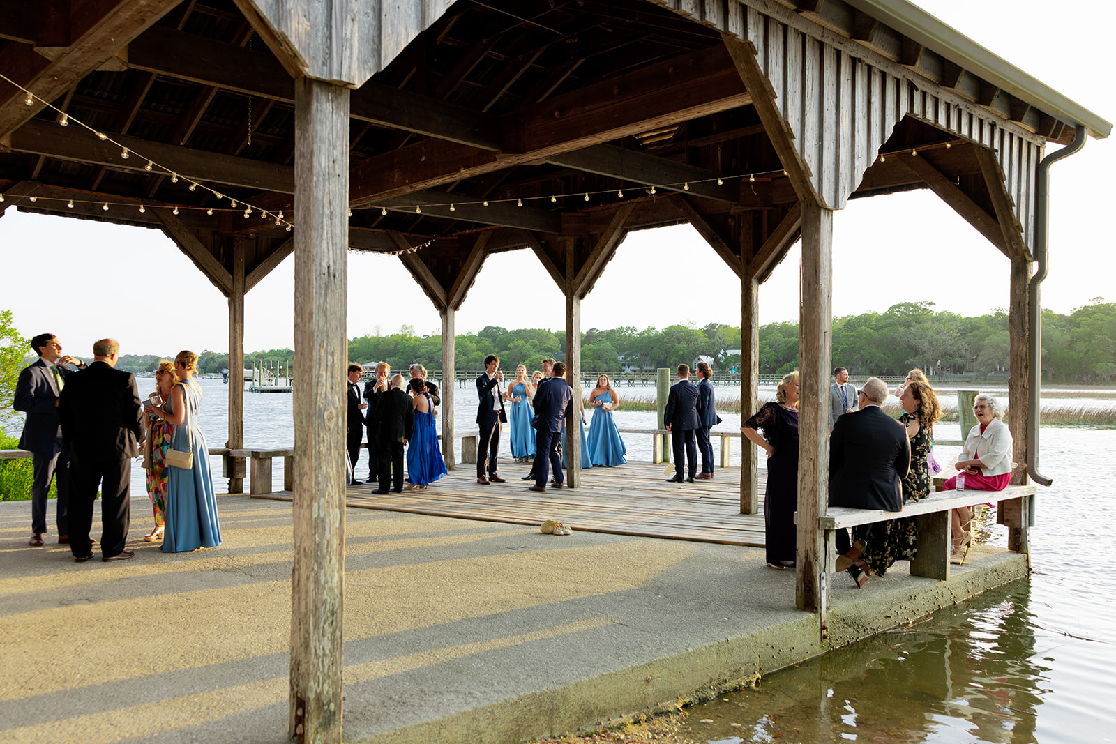 Guess on the dock at Boone Hall Plantation 