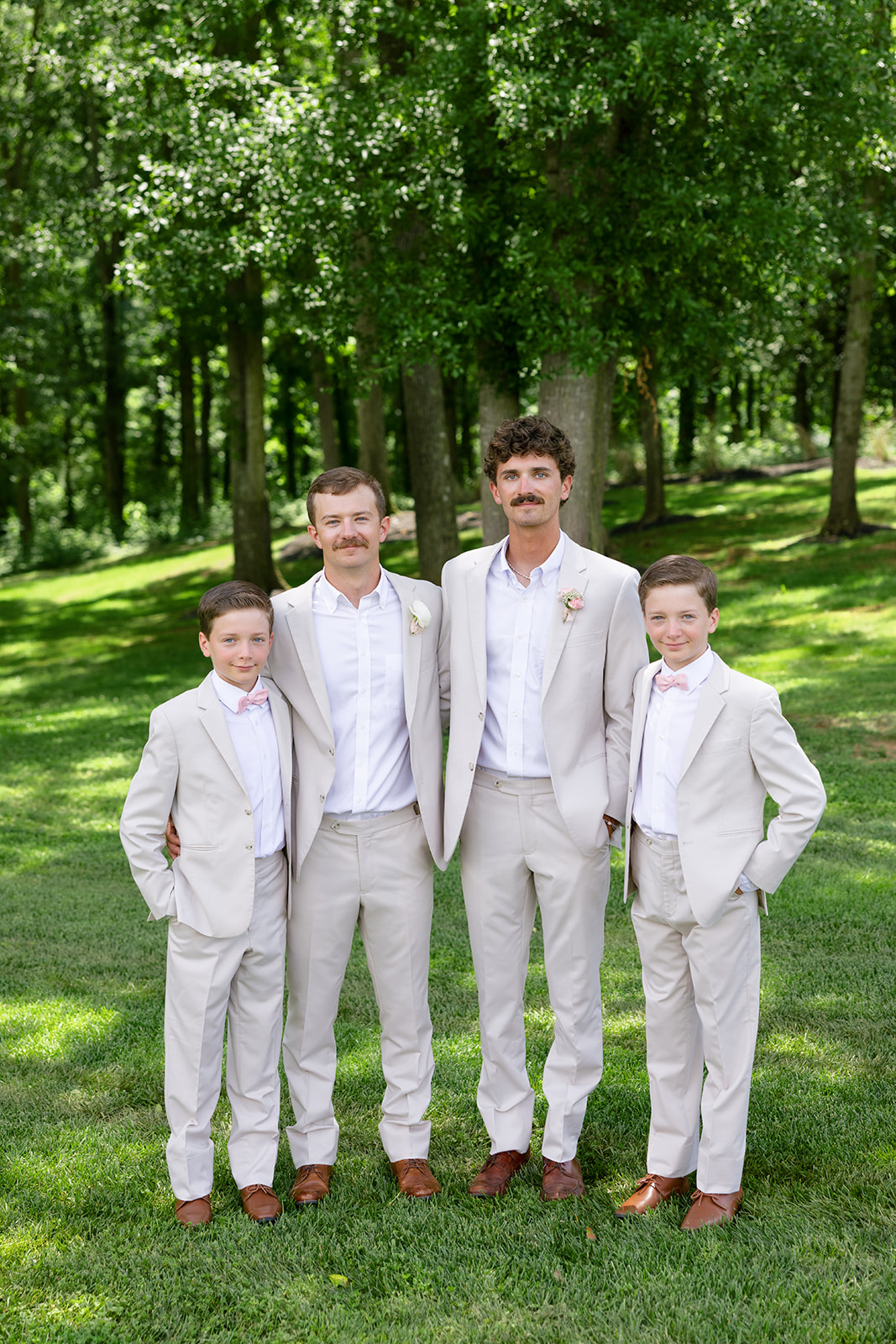 Groom with his brothers at his South Carolina Wedding