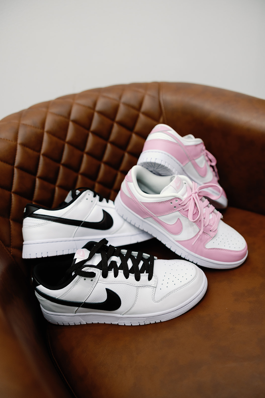 Bride and groom switch to Nike sneakers for their wedding reception at the L by Larkins in downtown Greenville