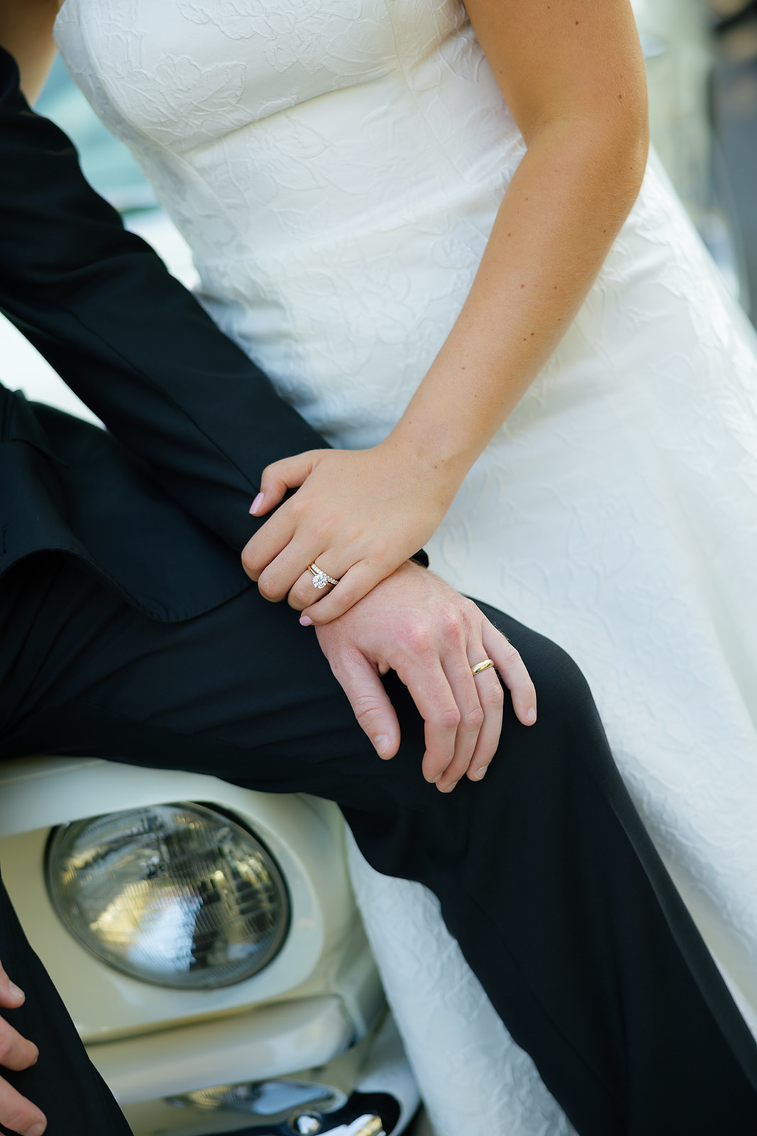 detail shot of the bride and groom's rings 