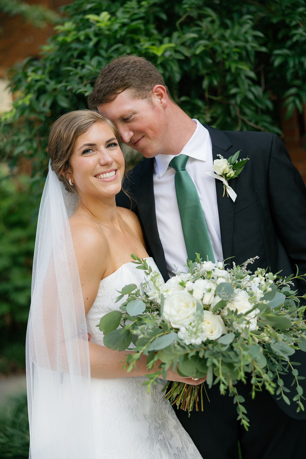 bride and groom portraits during the wedding photography timelines in South Carolina