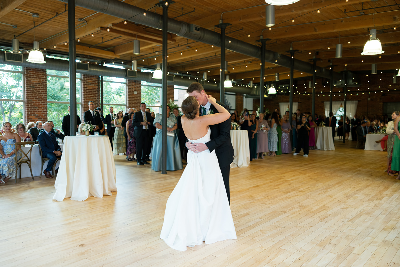 the bride and groom dancing during the Greenville Wedding Photography Timeline
