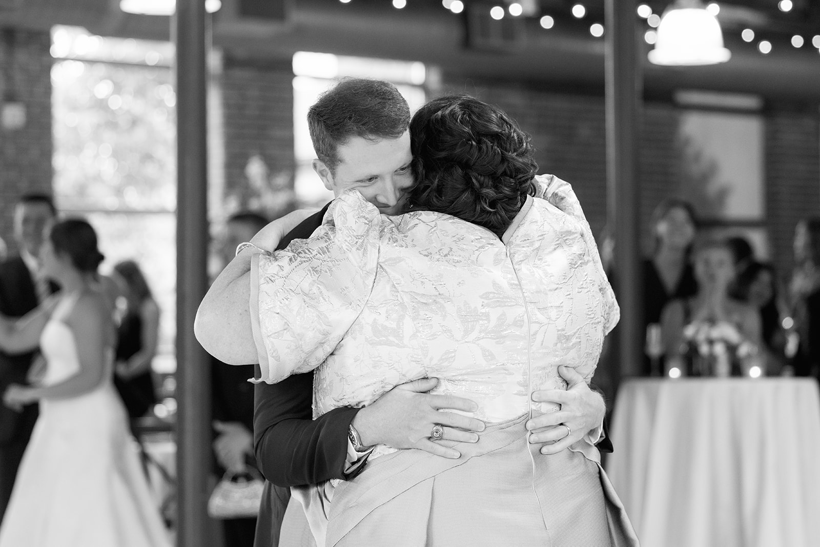 the groom and his mom dancing during the Greenville Wedding reception